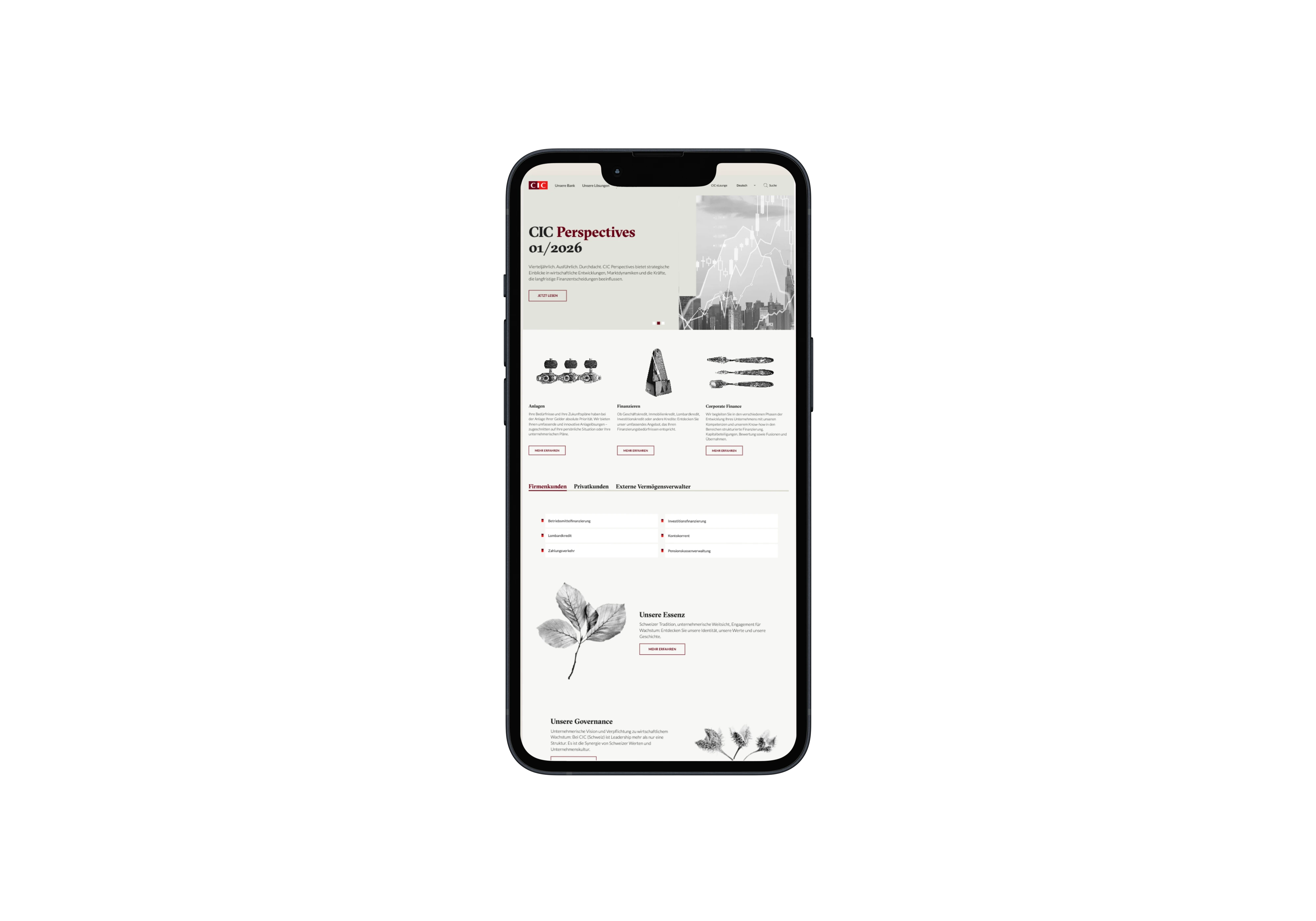 Tablet mit Website von Pro Senectute
